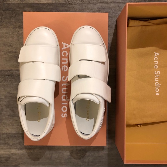 Acne Studios triple strap leather white sneakers - Picture 2 of 7